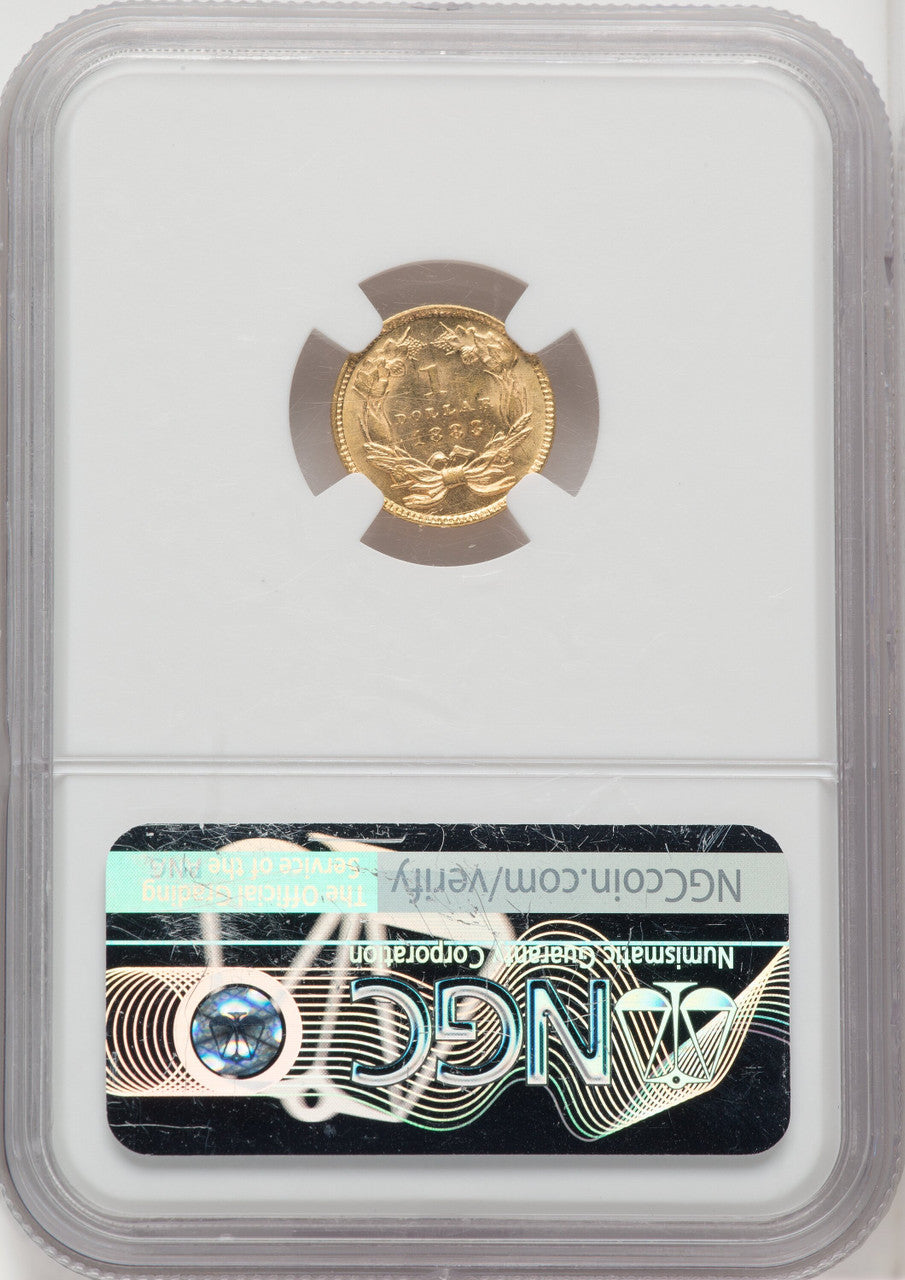 1883 G$1 Gold Dollar NGC MS63