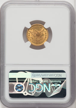 1893 $2.50 Liberty Quarter Eagle NGC AU58