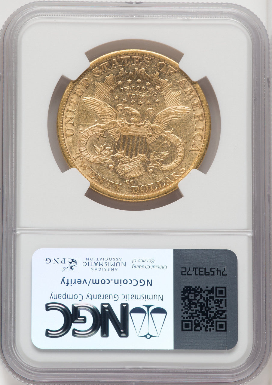 1882-CC $20 Liberty Double Eagle NGC AU55