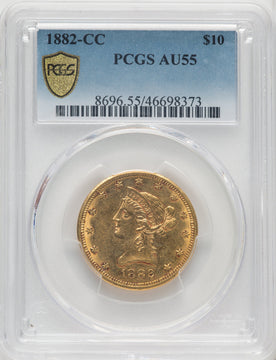 1882-CC $10 Liberty Eagle PCGS AU55