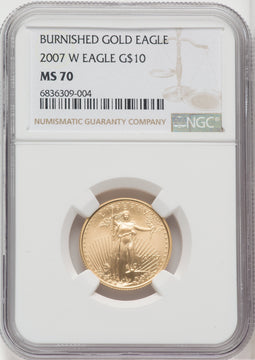 2007-W $10 Gold Eagle NGC MS70