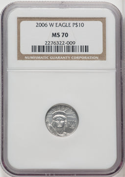 2006-W 4-Coin Set Platinum Eagles Brown Label NGC MS70