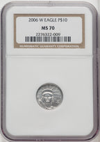 2006-W 4-Coin Set Platinum Eagles Brown Label NGC MS70