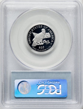 2003-W $25 Quarter-Ounce Platinum Eagle Statue of Liberty Blue Gradient PCGS PR70