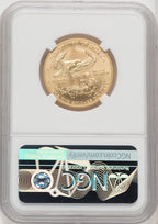 2007-W $25 Half-Ounce Gold Eagle First Strike ER Blue NGC MS70