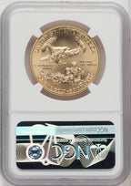 2011-W $50 One-Ounce Gold Eagle 25th Anniversary NGC MS70 Mercanti