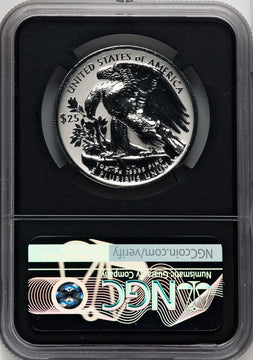 2022-W $25 Palladium Eagle Reverse Proof Advanced Release AR John Mercanti Blk Core NGC PF70