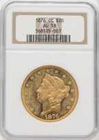 1876-CC $20 Liberty Double Eagle NGC AU58 (767270041)