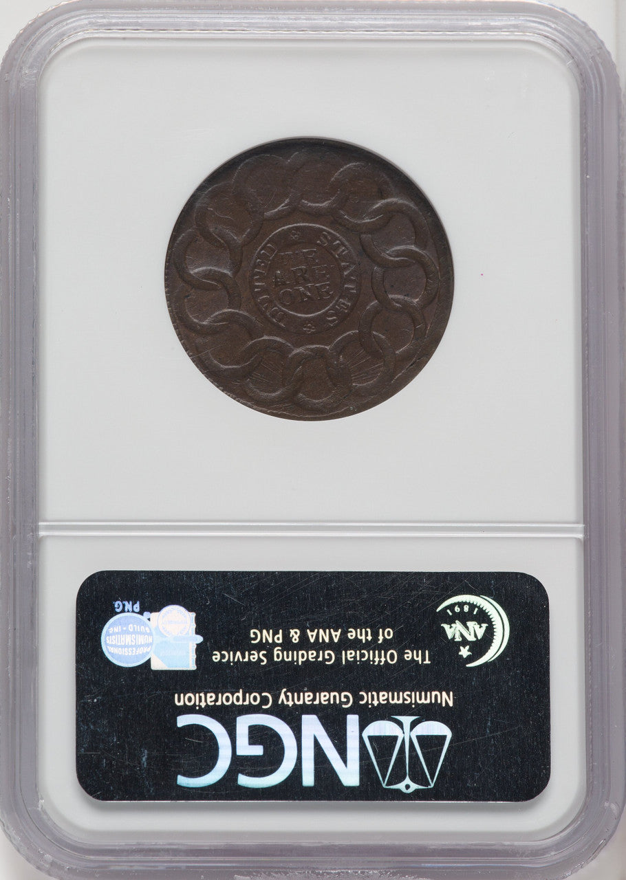 1787 Fugio Cent UNITED STATES Cinquefoils BN Federal Contract Coinage NGC MS65