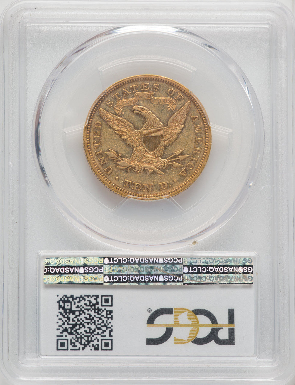 1876 $10 Liberty Eagle PCGS AU53