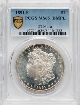 1891-S $1 DM Morgan Dollar PCGS MS65+
