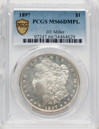 1897 $1 DM Morgan Dollar PCGS MS66