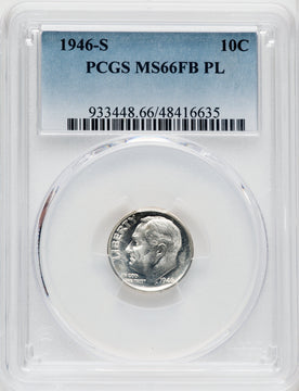 1946-S 10C FB Roosevelt Dime PCGS MS66