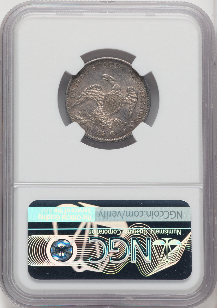 1838 25C Capped Bust B-1 Bust Quarter NGC MS64+