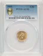 1855 G$1 Type Two Gold Dollar PCGS AU53 (766878021)