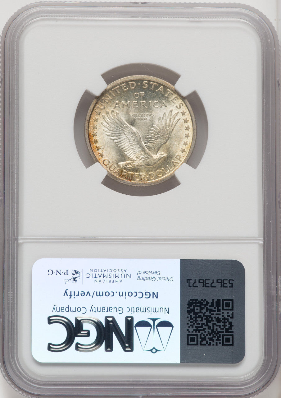 1917 Type One FH Standing Liberty Quarter NGC MS66+