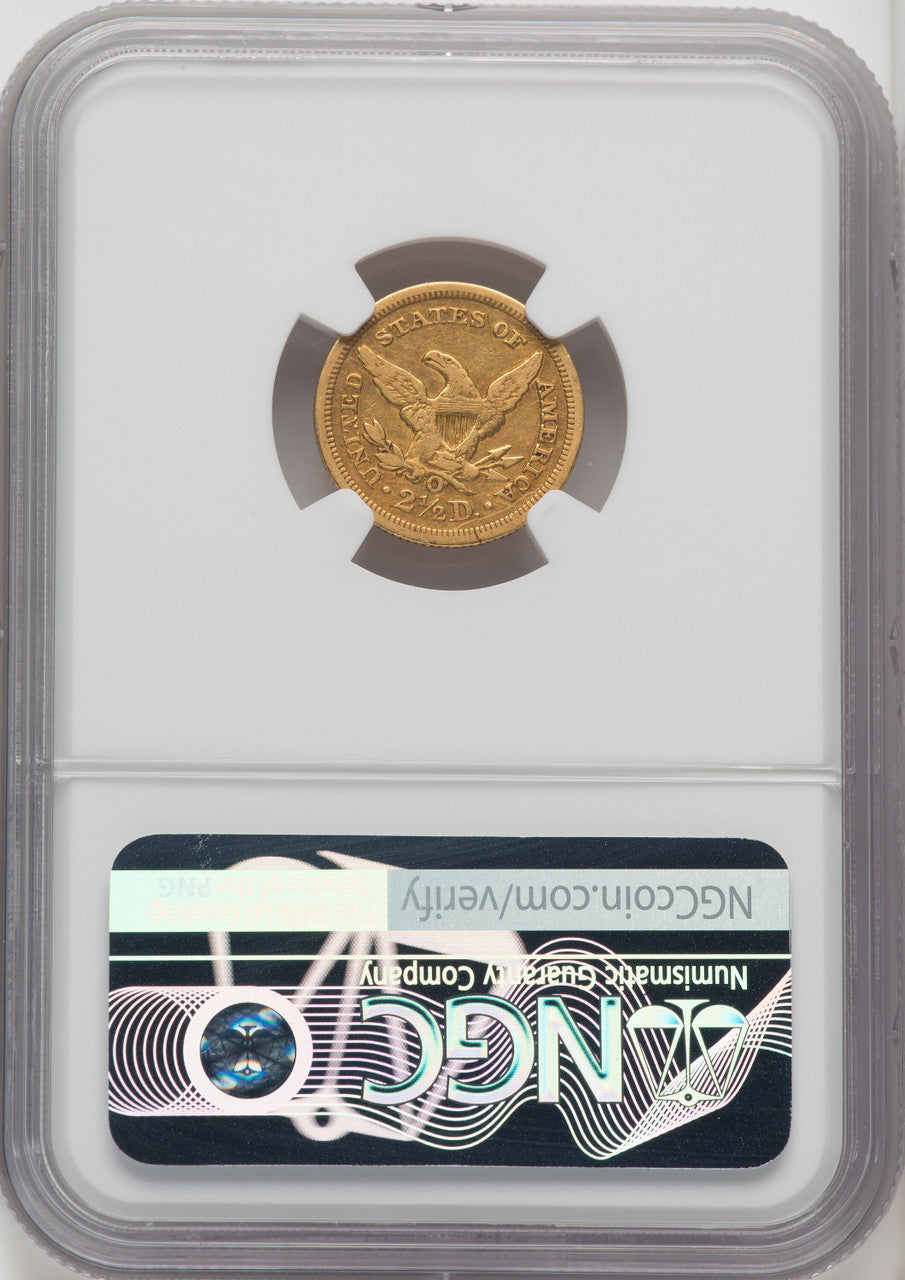 1852-O $2.50 Liberty Quarter Eagle NGC XF45