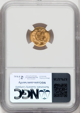 1881 G$1 Gold Dollar NGC MS68