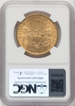 1877-S $20 Liberty Double Eagle NGC MS62 (518529026)