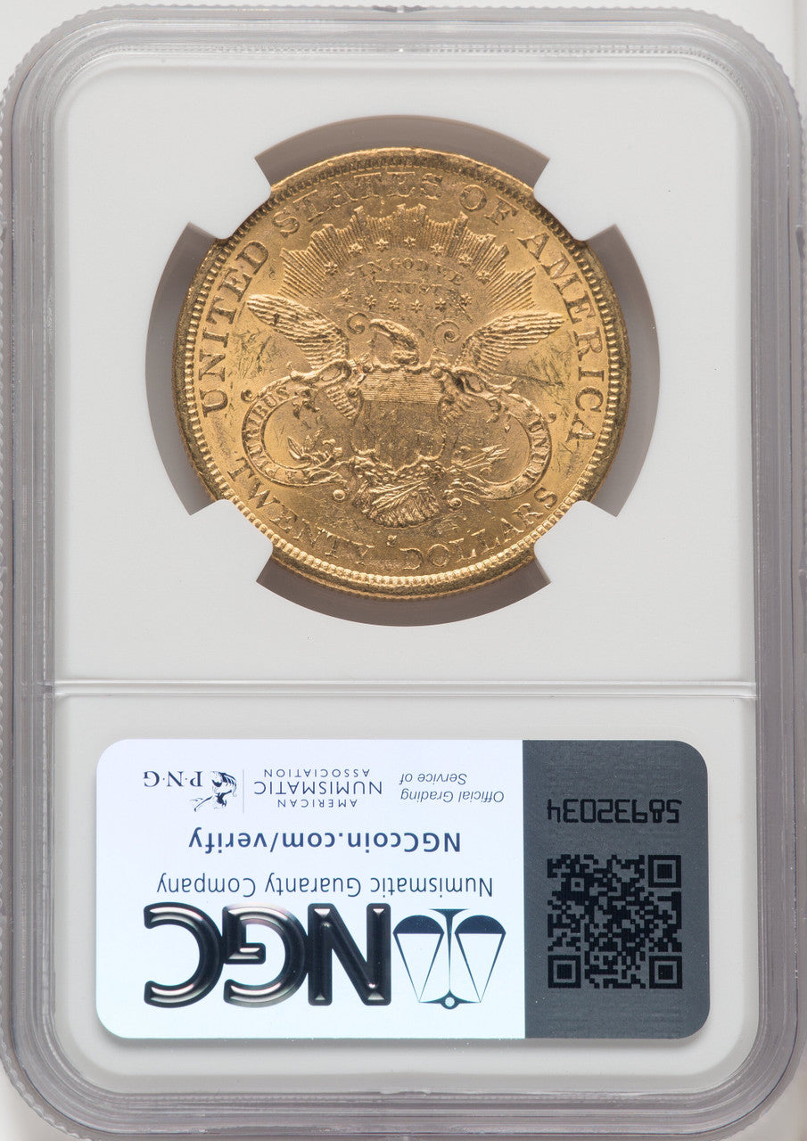 1877-S $20 Liberty Double Eagle NGC MS62 (518529026)