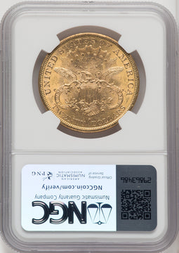 1877-S $20 Liberty Double Eagle NGC MS62