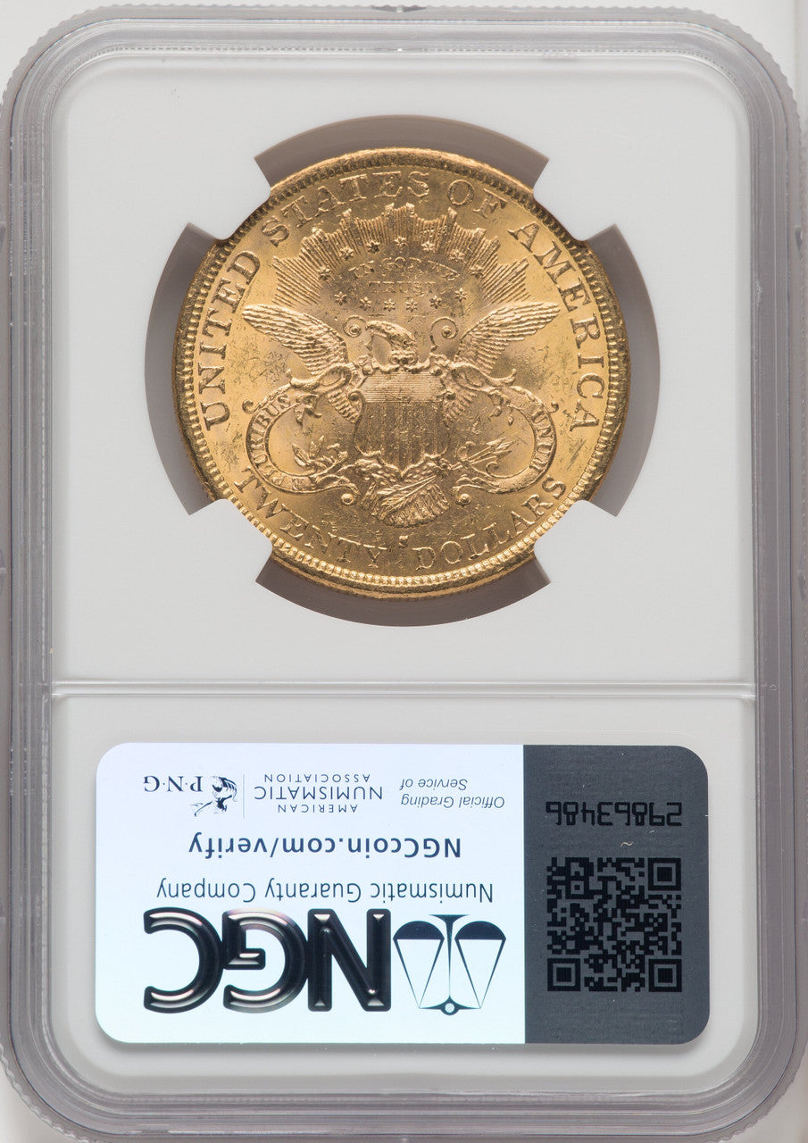 1877-S $20 Liberty Double Eagle NGC MS62