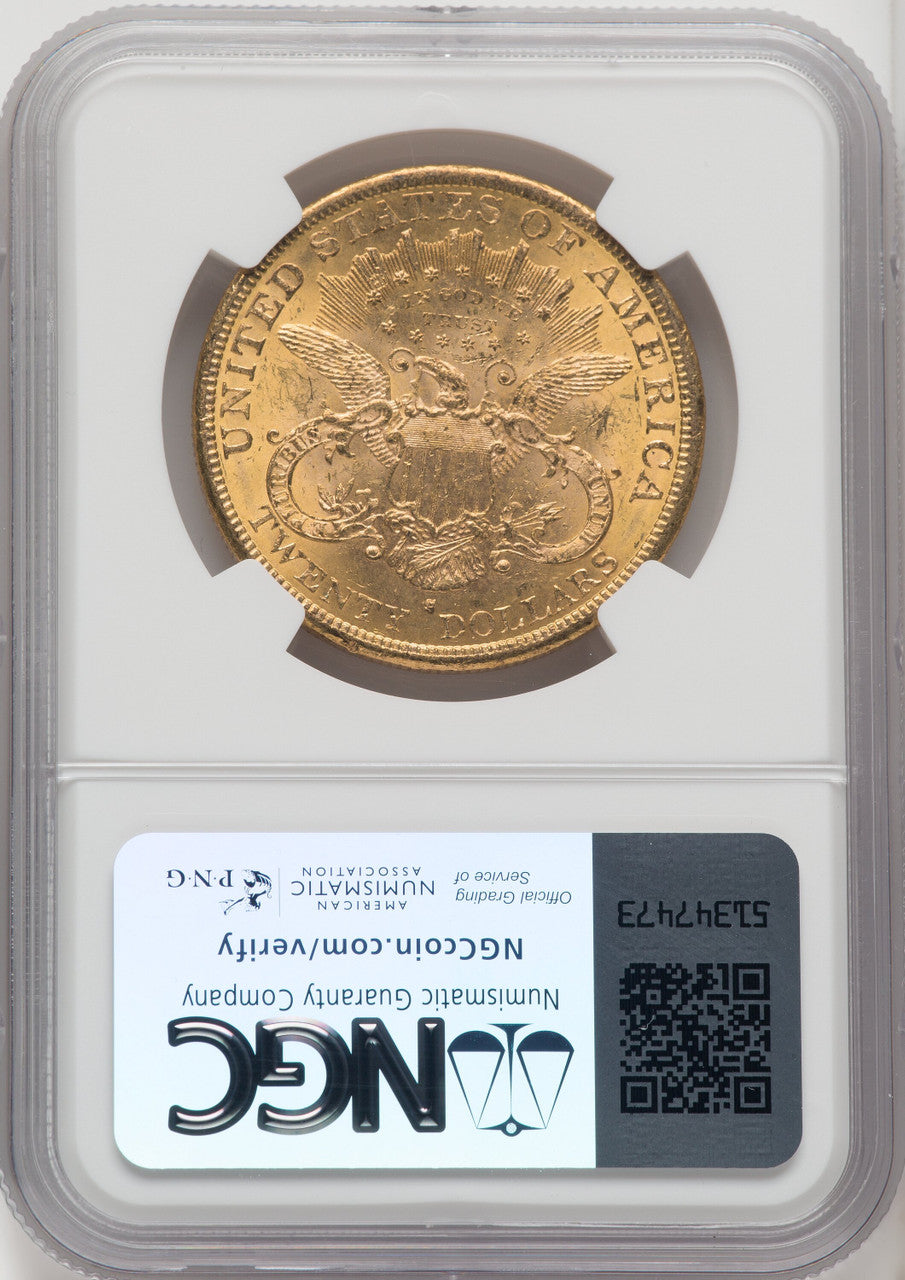 1877-S $20 Liberty Double Eagle NGC MS62 (518529034)