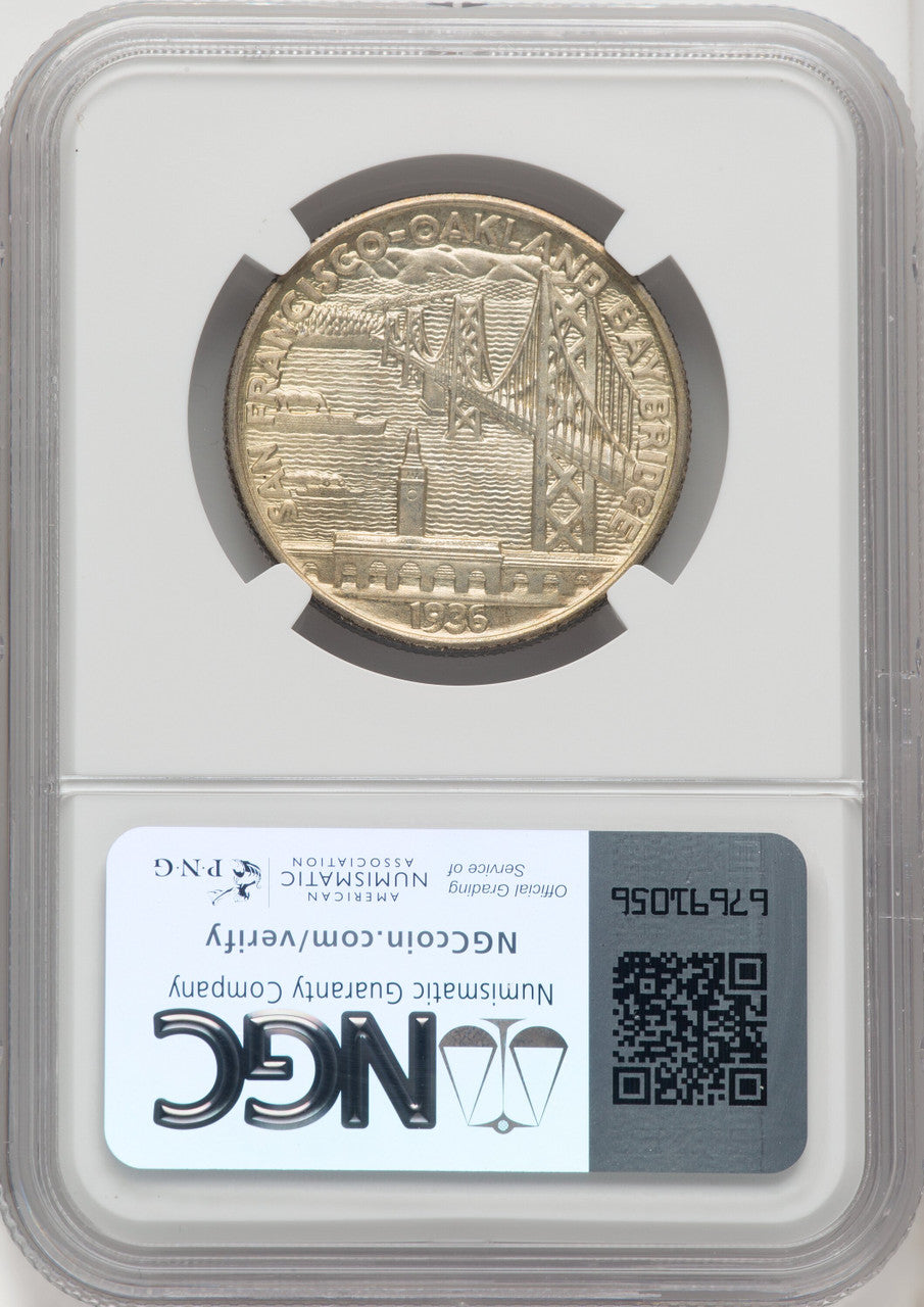 1936-S 50C Bay Bridge Commemorative Silver NGC MS67 (765353001)