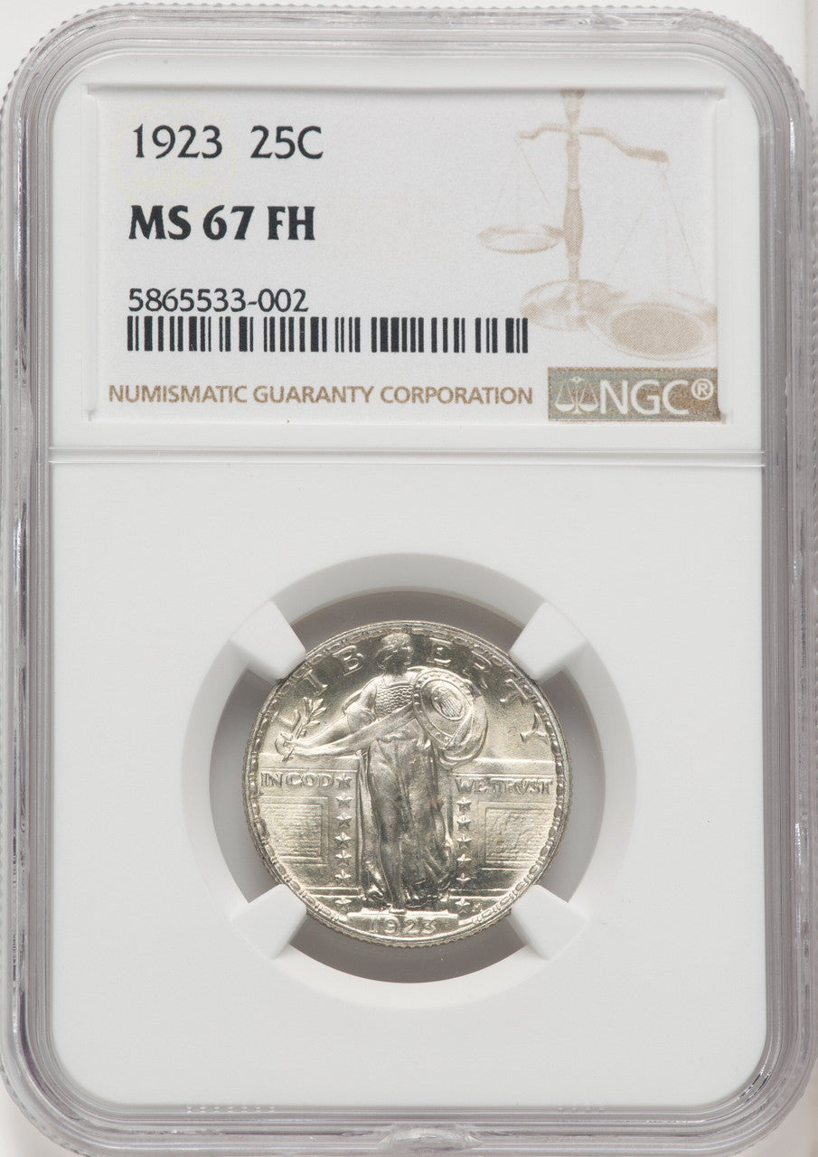 1923 25C FH Standing Liberty Quarter NGC MS67