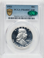 1953 50C CAC Proof Franklin Half Dollar PCGS PR68