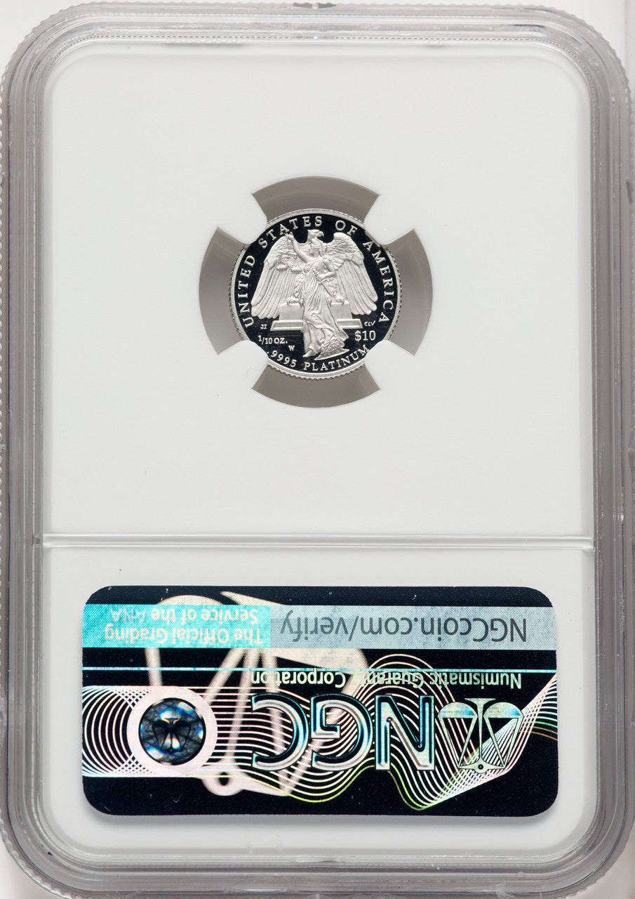 2008-W 4-Coin Set Platinum American Eagles NGC PF70 Mercanti Signed