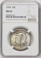 1934 50C Walking Liberty Half Dollar NGC MS67 (767090022)