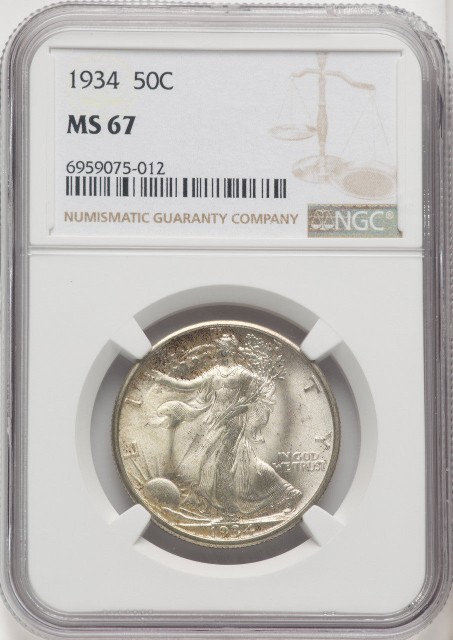 1934 50C Walking Liberty Half Dollar NGC MS67 (767090022)