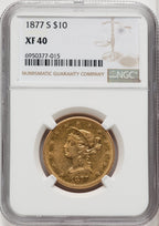 1877-S $10 Liberty Eagle NGC XF40