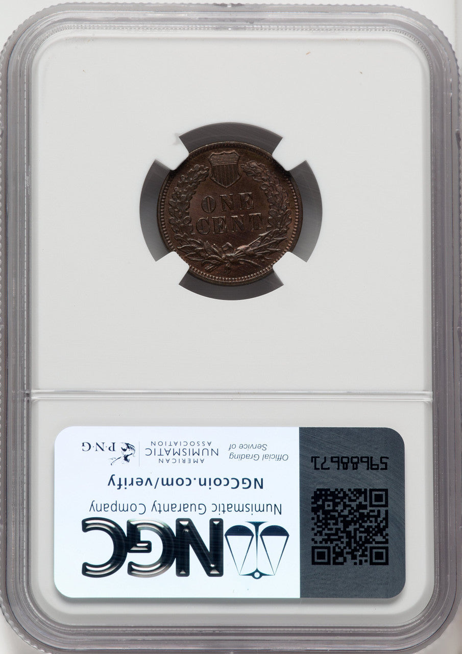 1876 1C BN Proof Indian Cent NGC PR66