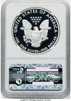 2012-W S$1 Silver Eagle First Strike FR Blue NGC PF70
