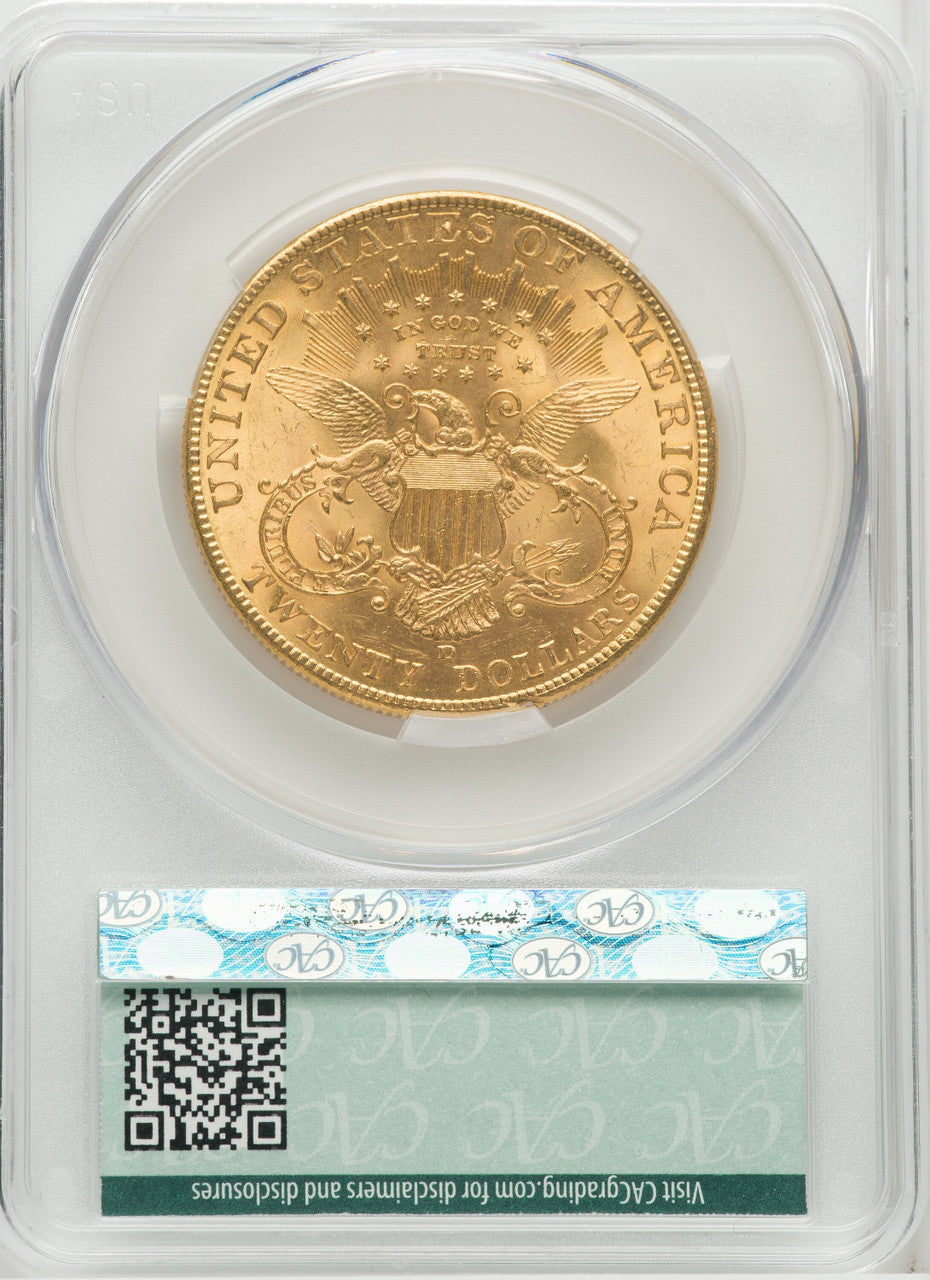 1906-D $20 Liberty Double Eagle CACG MS63