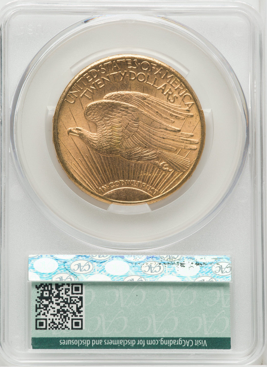 1911-D $20 Saint-Gaudens Double Eagle CACG MS63