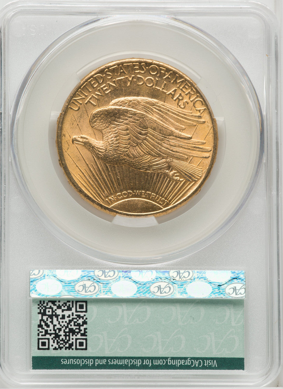 1911-D $20 Saint-Gaudens Double Eagle CACG MS64