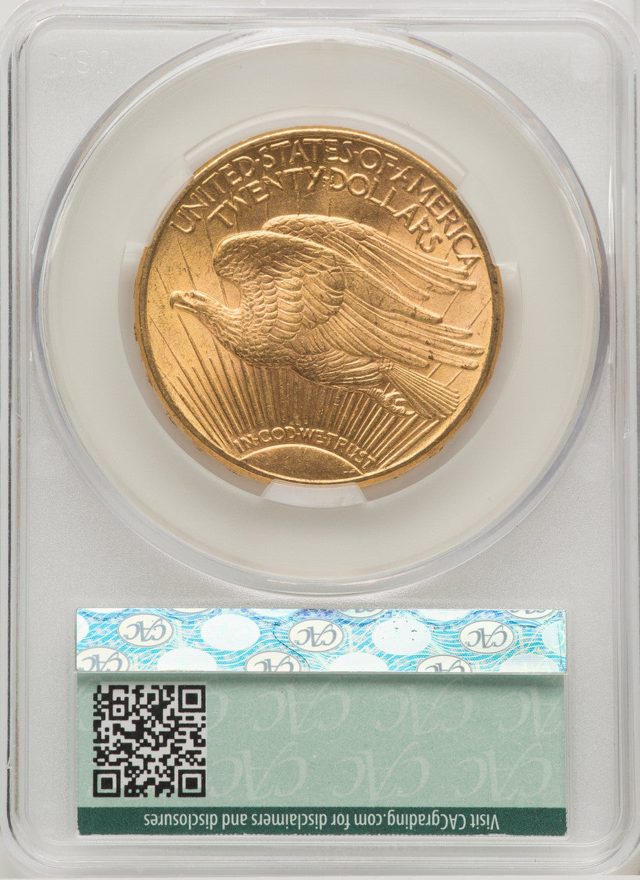1915-S $20 Saint-Gaudens Double Eagle CACG MS62
