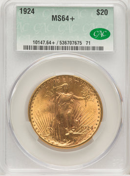 1924 $20 Saint CACG Plus Saint-Gaudens Double Eagle CACG MS64+