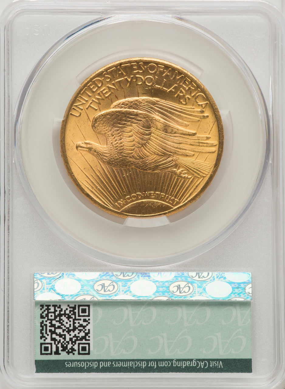 1925 $20 Saint-Gaudens Double Eagle CACG MS64
