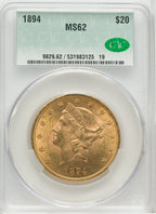 1894 $20 Liberty Double Eagle CACG MS62