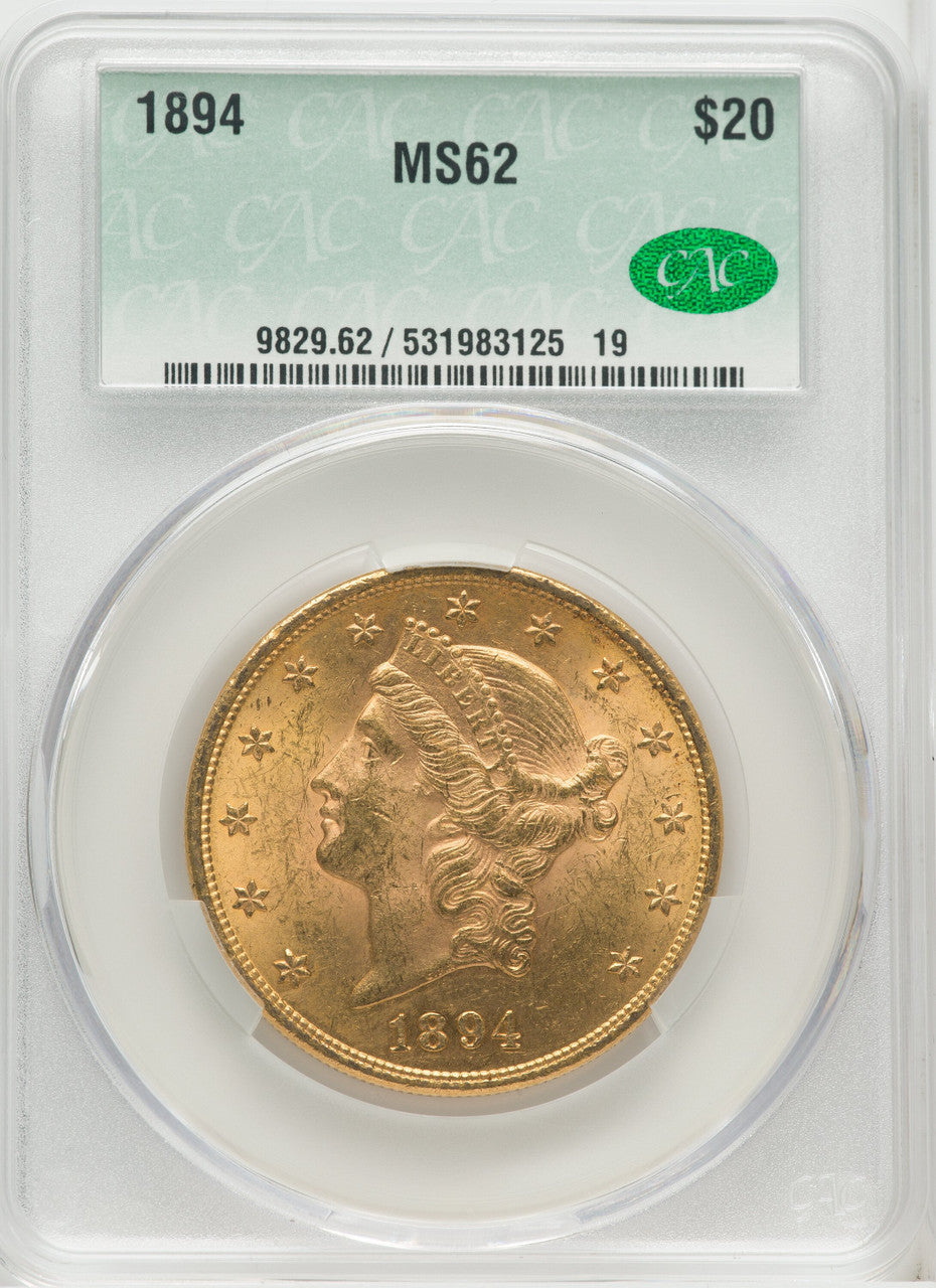 1894 $20 Liberty Double Eagle CACG MS62