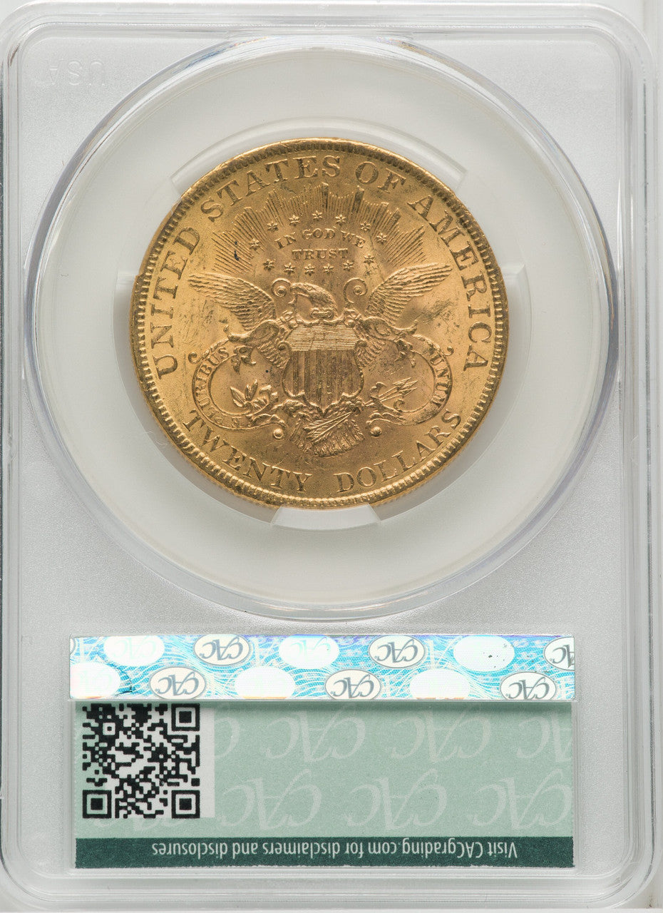 1897 $20 Liberty Double Eagle CACG MS62