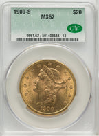 1900-S $20 Liberty Double Eagle CACG MS62