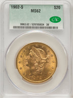 1902-S $20 Liberty Double Eagle CACG MS62