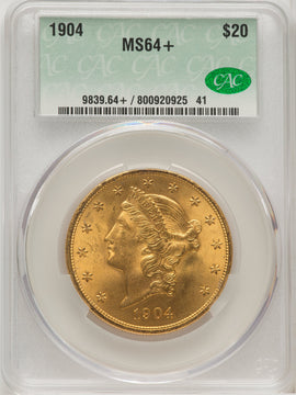 1904 $20 Liberty CACG Plus Liberty Double Eagle CACG MS64+