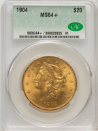 1904 $20 Liberty CACG Plus Liberty Double Eagle CACG MS64+