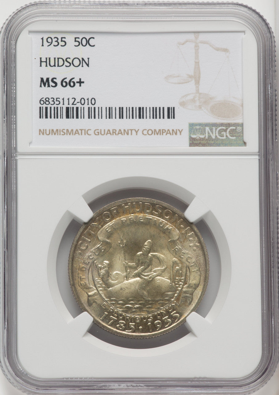 1935 50C Hudson Commemorative Silver NGC MS66+